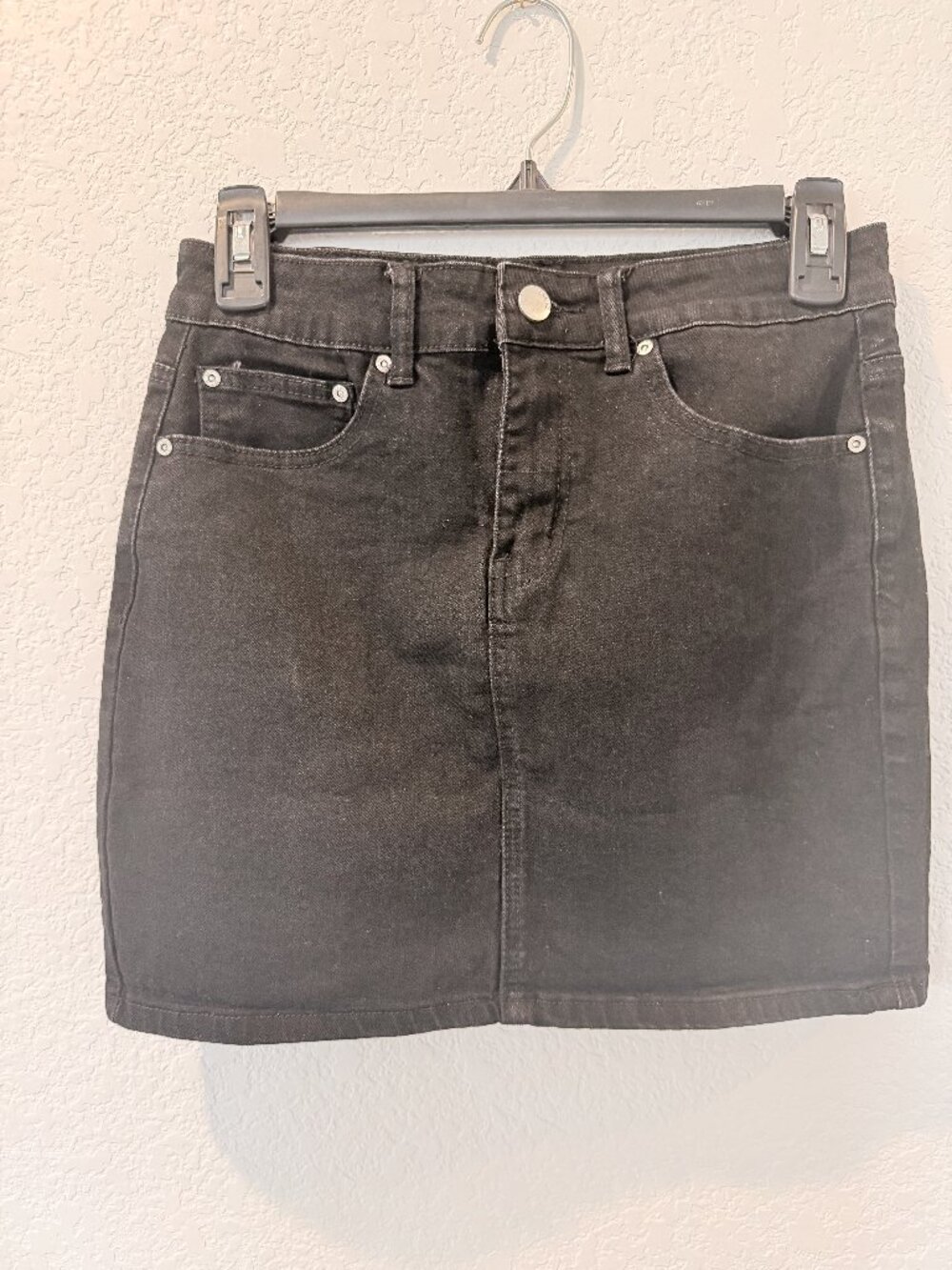 Black Denim Mini Skirt Women’s Jean Skirt Dark Wash Casual Y2K